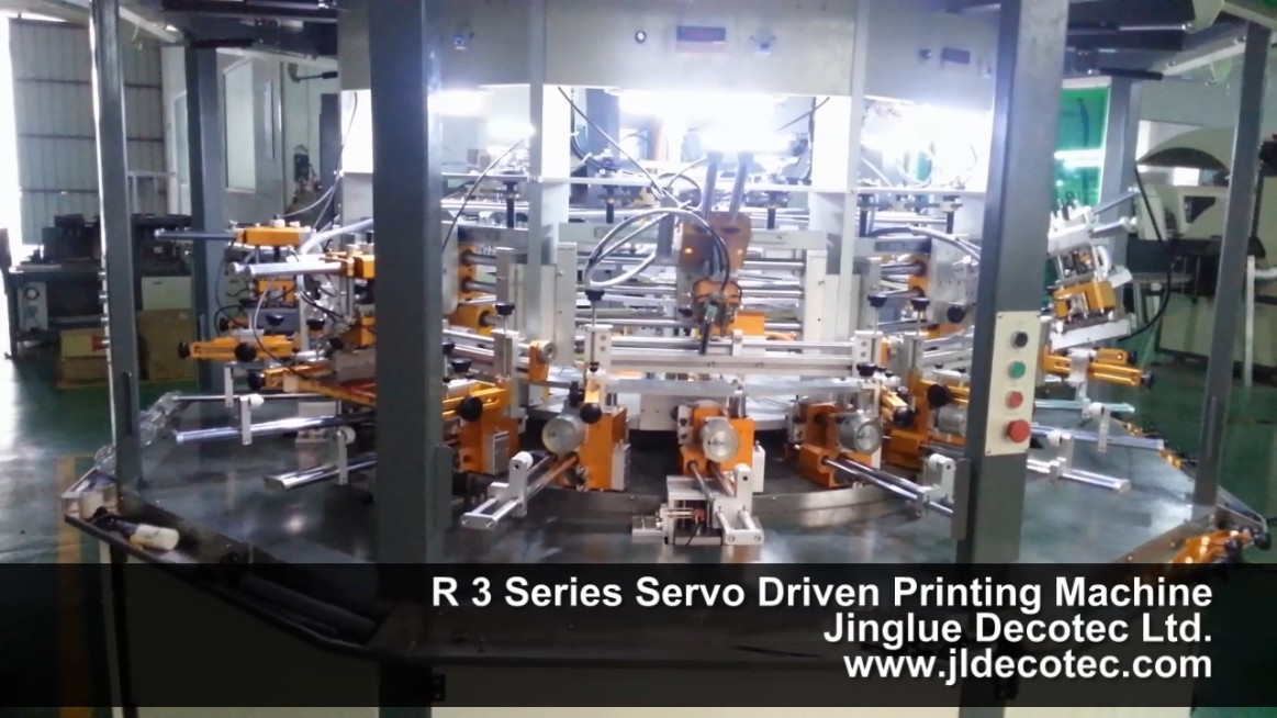 R 3 Series Servo Driven 7 colors bottle screen printer