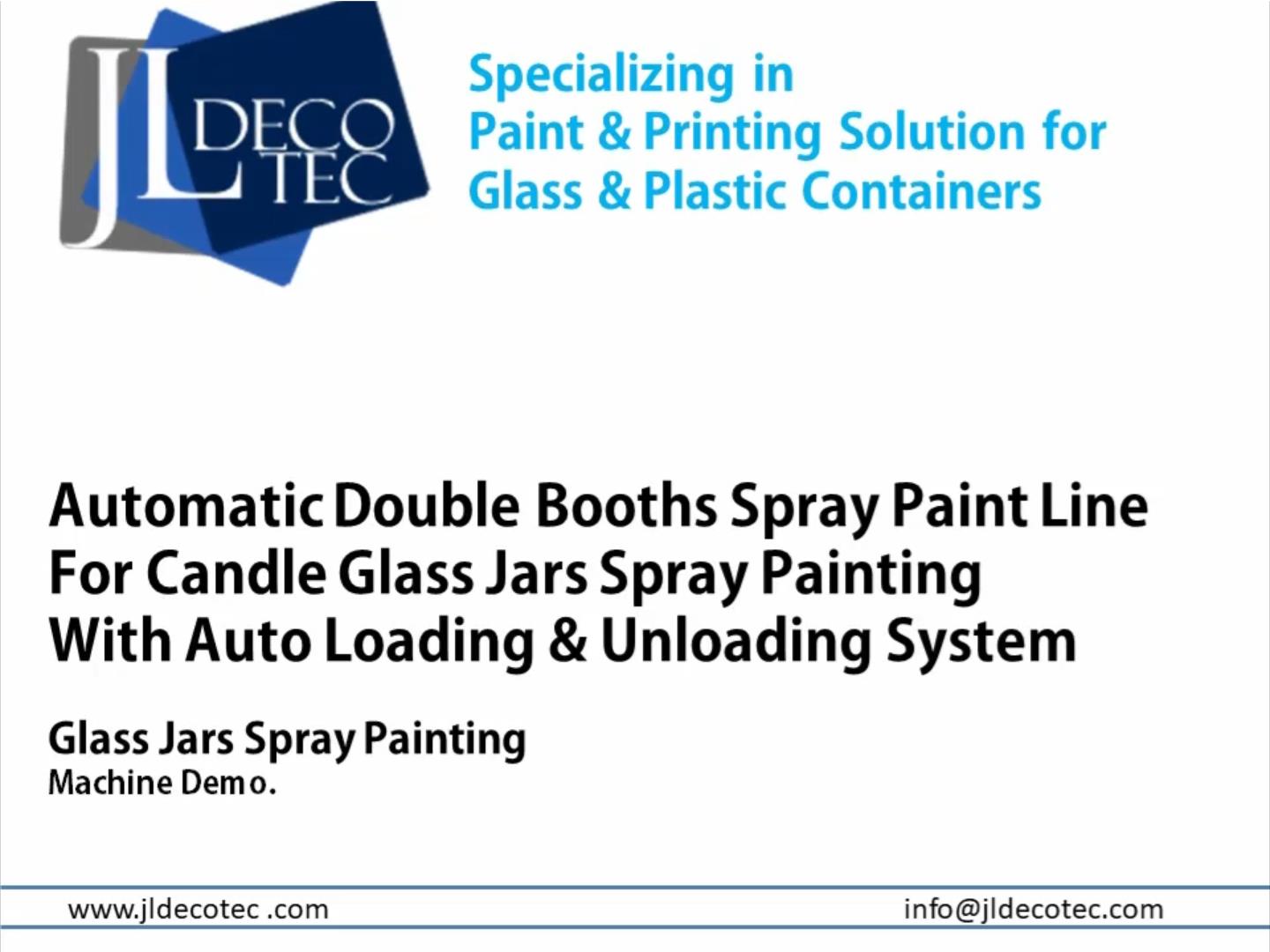 Double Booths Spray Painting Line for Glass Candle Jars